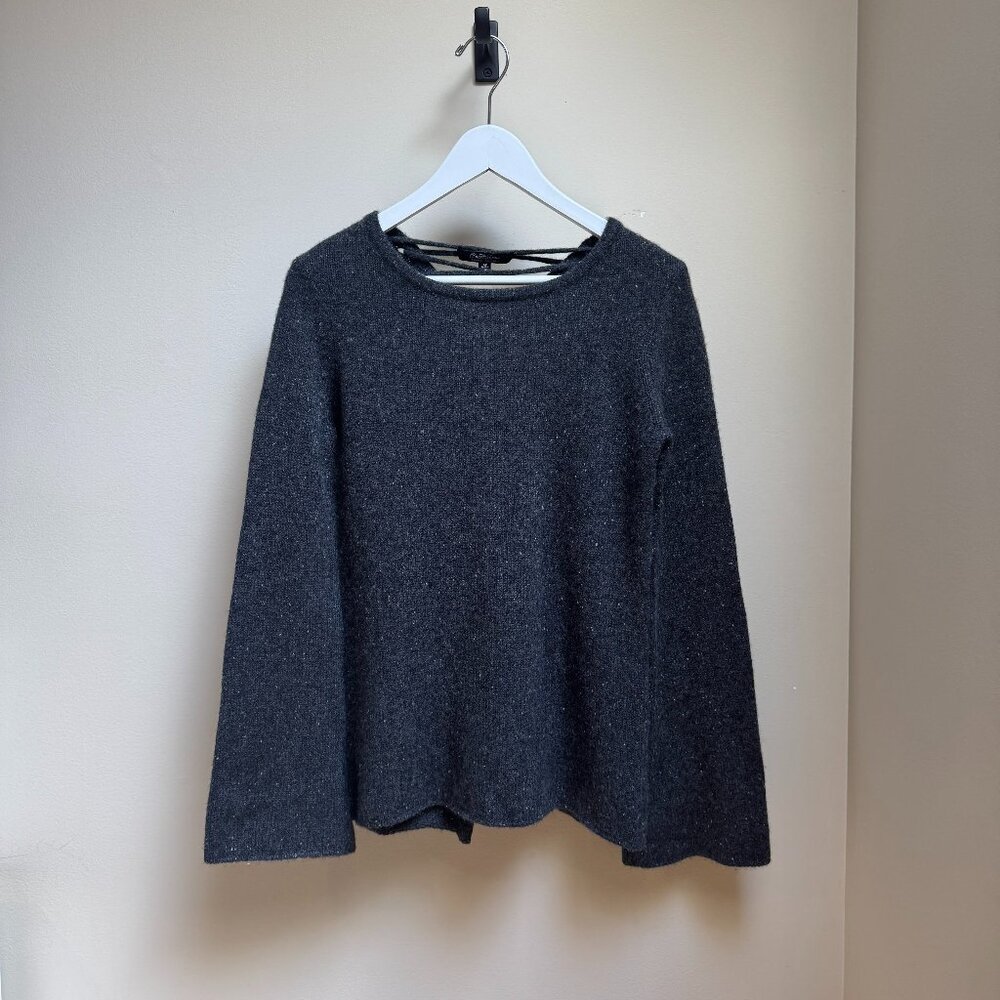 Saks Fifth Ave Cashmere Sweater with lace up Back Detail
